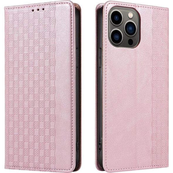 Hurtel Magnet Strap Case etui Samsung Galaxy S23+ pokrowiec z klapką portfel mini smycz podstawka różowe 12741406 9145576271308