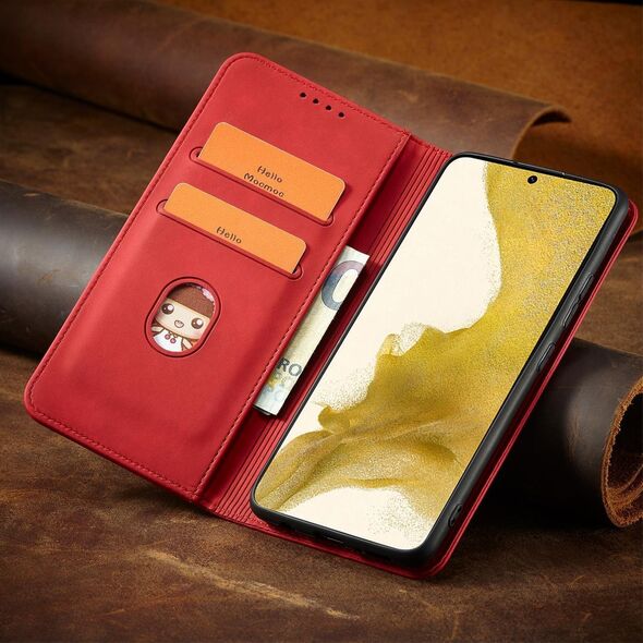 Hurtel Magnet Fancy Case etui Samsung Galaxy S23+ pokrowiec z klapką portfel podstawka czerwone 12741410 9145576271490
