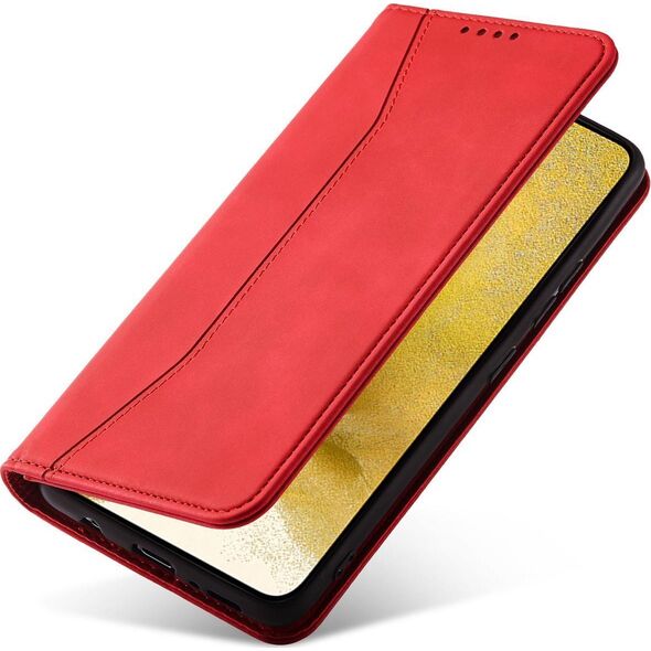 Hurtel Magnet Fancy Case etui Samsung Galaxy S23 Ultra pokrowiec z klapką portfel podstawka czerwone 12741417 9145576271537