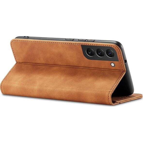 Hurtel Magnet Fancy Case etui Samsung Galaxy S23+ pokrowiec z klapką portfel podstawka brązowe 12741418 9145576271506