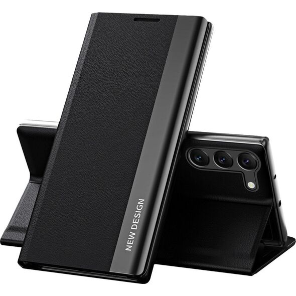 Hurtel Sleep Case Pro etui do Samsung Galaxy S23+ z klapką podstawka czarne 12741587 9145576269817