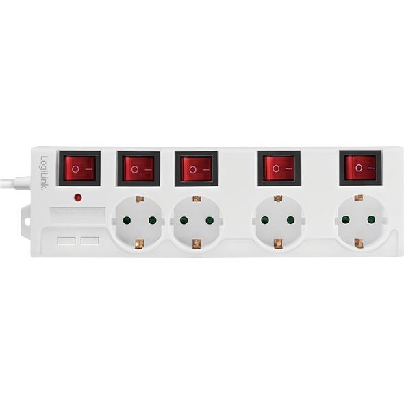 Listwa zasilająca LogiLink LogiLink 4 gniazda 1.5m biała 12744488 4052792060591