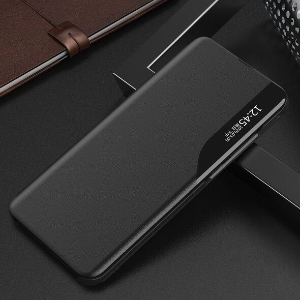 Hurtel Eco Leather View Case etui do Samsung Galaxy S23+ z klapką podstawka niebieskie 12747655 9145576269985