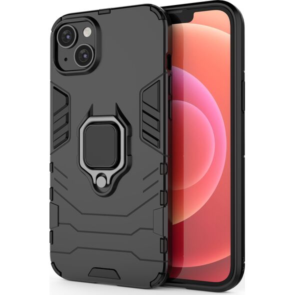 Hurtel Ring Armor etui do iPhone 14 pancerny pokrowiec uchwyt magnetyczny ring czarne 12748381 9145576272176