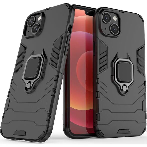 Hurtel Ring Armor etui do iPhone 14 pancerny pokrowiec uchwyt magnetyczny ring czarne 12748381 9145576272176