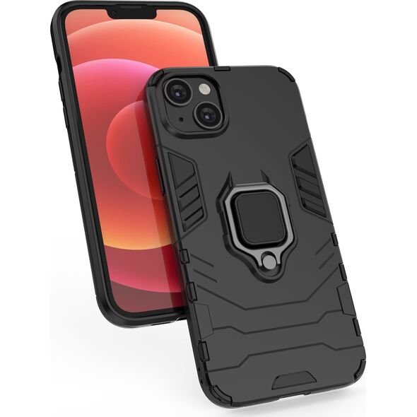 Hurtel Ring Armor etui do iPhone 14 pancerny pokrowiec uchwyt magnetyczny ring czarne 12748381 9145576272176