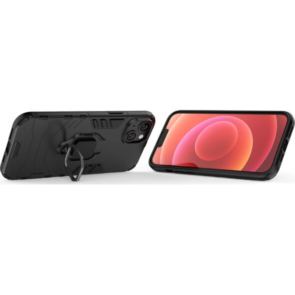 Hurtel Ring Armor etui do iPhone 14 pancerny pokrowiec uchwyt magnetyczny ring czarne 12748381 9145576272176