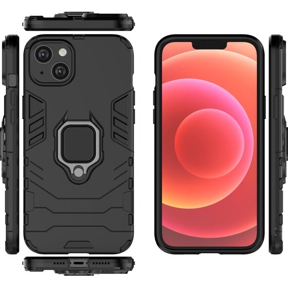 Hurtel Ring Armor etui do iPhone 14 pancerny pokrowiec uchwyt magnetyczny ring czarne 12748381 9145576272176
