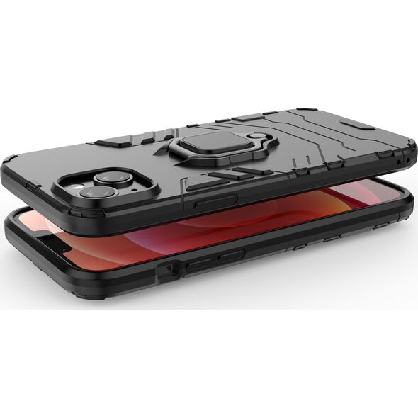 Hurtel Ring Armor etui do iPhone 14 pancerny pokrowiec uchwyt magnetyczny ring czarne 12748381 9145576272176