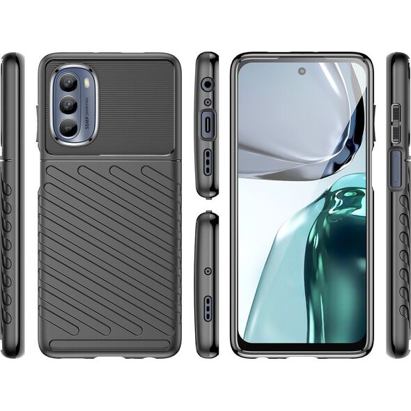 Hurtel Thunder Case etui do Motorola Moto G62 5G silikonowy pancerny pokrowiec czarne 12748399 9145576271636
