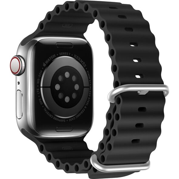 DUXDUCIS Pasek Dux Ducis Strap Apple Watch 4/5/6/7/8/SE 44/45mm czarny (OceanWave Version) 12752664 6934913033920