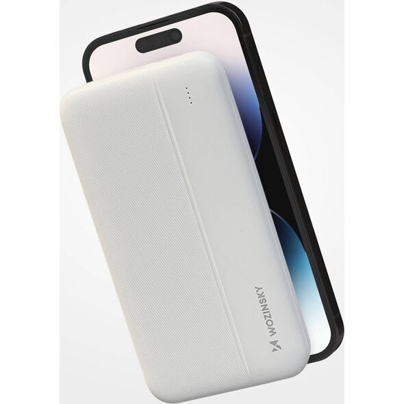 Powerbank Wozinsky Wozinsky PowerBank 10000mAh 2xUSB Biały LED Lekki WPBWE1 12753653 5907769307577