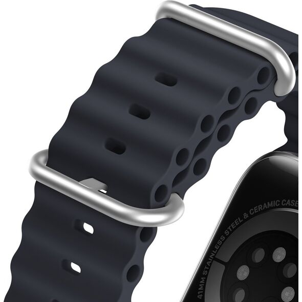 Dux Ducis Dux Ducis Strap pasek Watch 8 / 7 / 6 / 5 / 4 / 3 / 2 / SE (41 / 40 / 38mm) silikonowa opaska bransoletka szary (OceanWave Version) 12781061 6934913033845