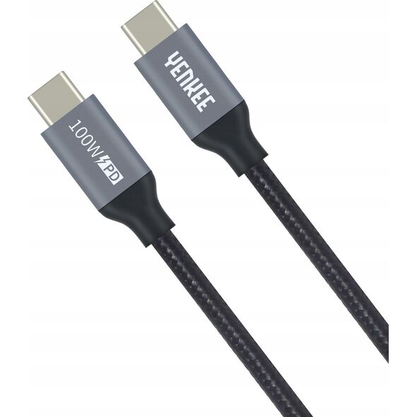 Kabel USB Yenkee USB-C - USB-C 1.5 m Szary (35054885) 12807761 8590669311132