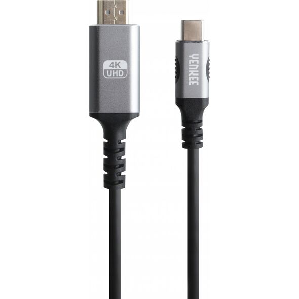 Kabel USB Yenkee USB-C - HDMI 1.5 m Czarno-srebrny (35055381) 12807762 8590669312962