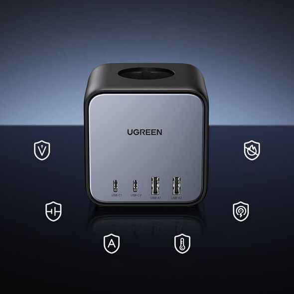 Listwa zasilająca Ugreen CD268 3 gniazda 1.8 m czarna (60113) 12809200 6957303861132