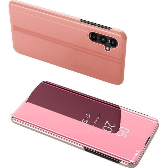 Hurtel Clear View Case etui Samsung Galaxy A54 5G pokrowiec z klapką różowe 12814599 9145576273814