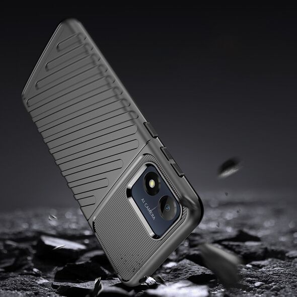 Hurtel Thunder Case etui Motorola Moto E13 silikonowy pancerny pokrowiec czarne 12814675 9145576274613