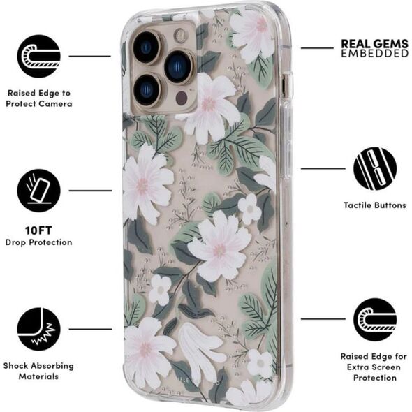RIFLE PAPER CLEAR - ETUI IPHONE 13 PRO (WILLOW) 12814849 840171706505
