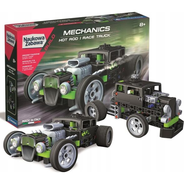Clementoni Zestaw konstrukcyjny Laboratorium Mechaniki - Hot Rod i Race Truck 12834879 8005125507924