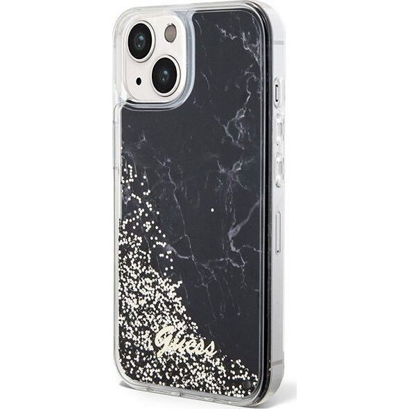 Guess Etui Guess GUHCP14SLCSGSGK Apple iPhone 14 czarny/black hardcase Liquid Glitter Marble 12844368 3666339127282