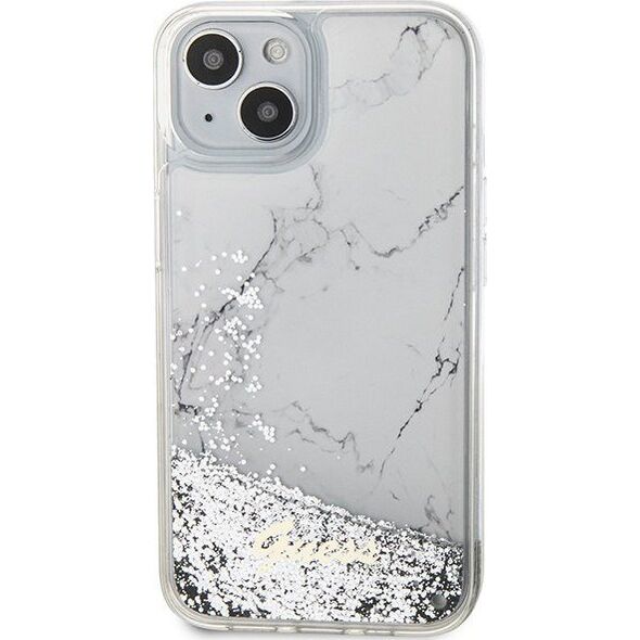 Guess Etui Guess GUHCP14SLCSGSGH Apple iPhone 14 biały/white hardcase Liquid Glitter Marble 12844375 3666339127312