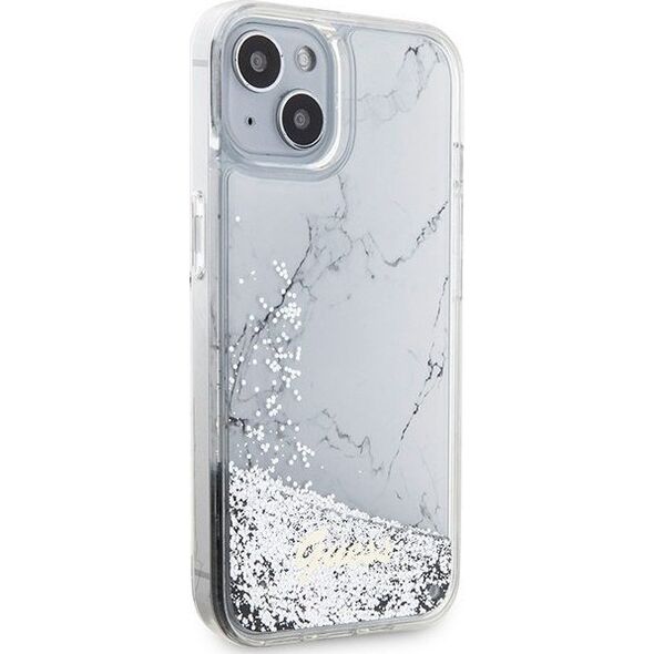 Guess Etui Guess GUHCP14SLCSGSGH Apple iPhone 14 biały/white hardcase Liquid Glitter Marble 12844375 3666339127312