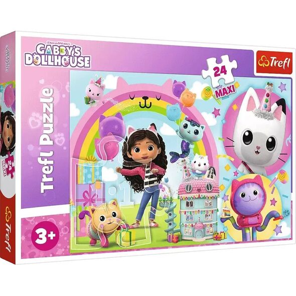 Trefl Puzzle 24el Maxi Wesoła Gabi. Koci Domek Gabi 14353 Trefl 12857306 5900511143539