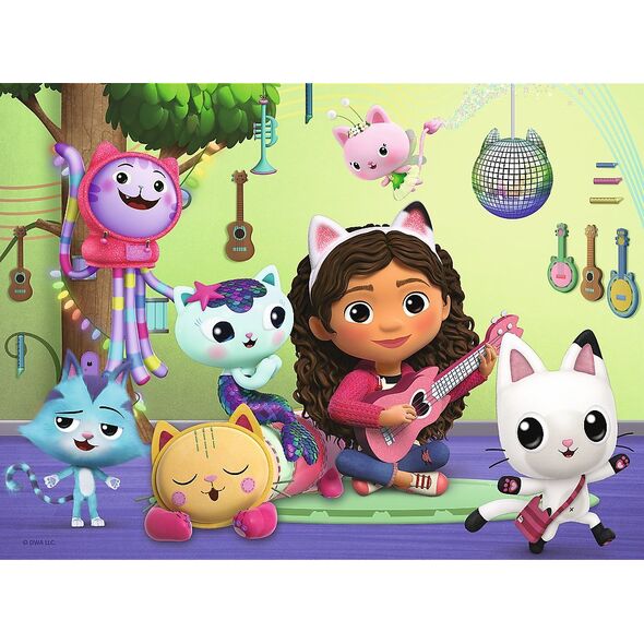 Trefl Puzzle 30 element?w Gabi i jej uroczy domek, Koci Domek Gabi 12857333 5900511183016