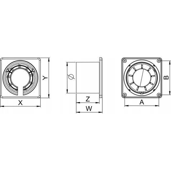 Wentylator AWENTA Wentylator łazienkowy Awenta Fabio WFB125H 13W fi125mm wyłącznikiem czasowym i czujnikiem wilgotności biały 12864541 5905033302297