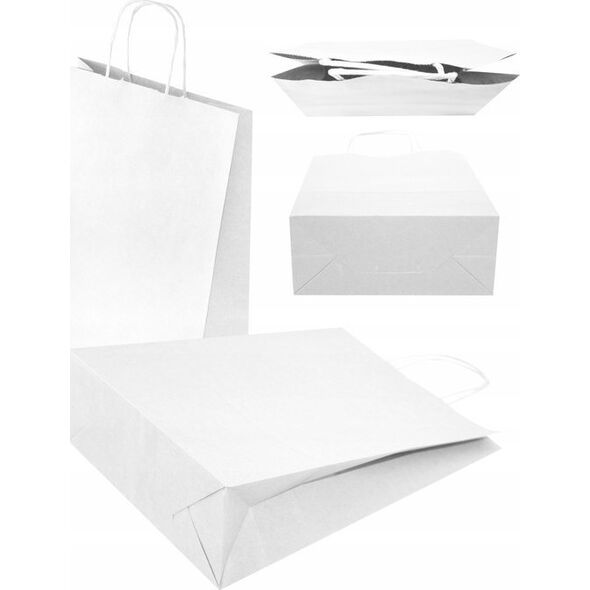 NC Koperty TORBA PAPIEROWA 24 X 10 X 32 CM BIAŁA 12888615 5901508800022