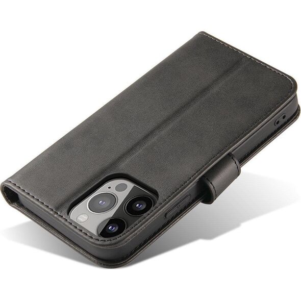 Hurtel Magnet Case etui do Vivo Y16 / Vivo Y02s pokrowiec z klapką portfel podstawka czarne 12889450 9145576277270