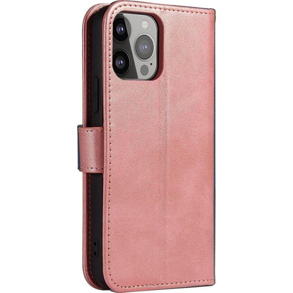 Hurtel Magnet Case etui do Xiaomi Redmi Note 12 5G / Poco X5 5G pokrowiec z klapką portfel podstawka różowe 12889467 9145576277089