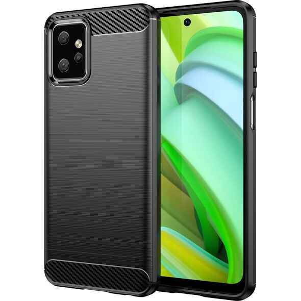 Hurtel Carbon Case etui do Motorola Moto G Power 2023 elastyczny silikonowy karbonowy pokrowiec czarne 12894963 9145576275559
