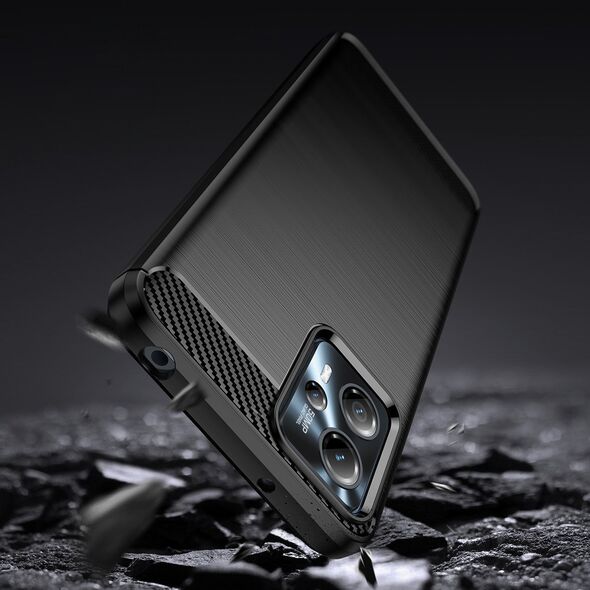 Hurtel Carbon Case etui do Motorola Moto G53 / G13 elastyczny silikonowy karbonowy pokrowiec czarne 12894965 9145576275535