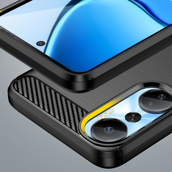 Hurtel Carbon Case etui do Infinix Hot 20 elastyczny silikonowy karbonowy pokrowiec czarne 12894973 9145576275436