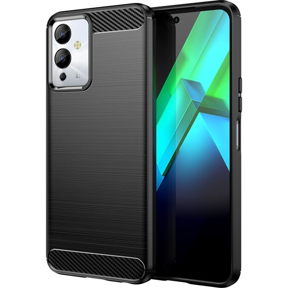 Hurtel Carbon Case etui do Infinix Note 12i elastyczny silikonowy karbonowy pokrowiec czarne 12894977 9145576275405