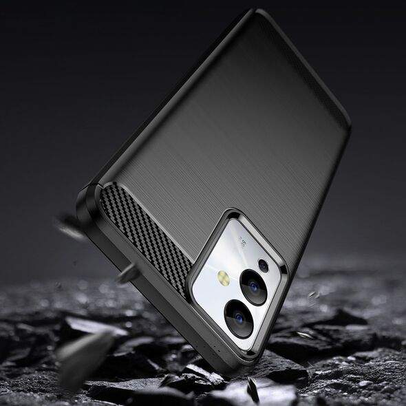 Hurtel Carbon Case etui do Infinix Note 12i elastyczny silikonowy karbonowy pokrowiec czarne 12894977 9145576275405