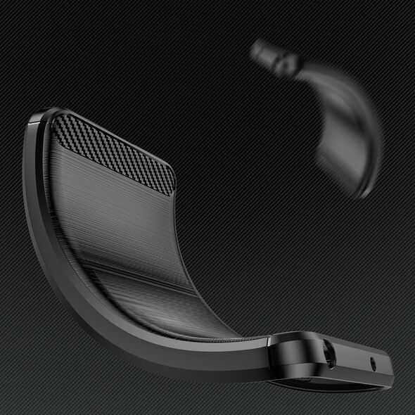 Hurtel Carbon Case etui do Xiaomi Redmi Note 12 Pro+ elastyczny silikonowy karbonowy pokrowiec czarne 12894982 9145576275351