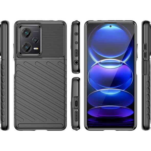 Hurtel Thunder Case etui do Xiaomi Redmi Note 12 Pro+ silikonowy pancerny pokrowiec czarne 12894983 9145576275337
