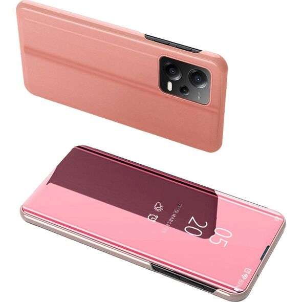 Hurtel Clear View Case etui do Xiaomi Redmi Note 12 5G / Poco X5 5G pokrowiec z klapką różowe 12894991 9145576276037