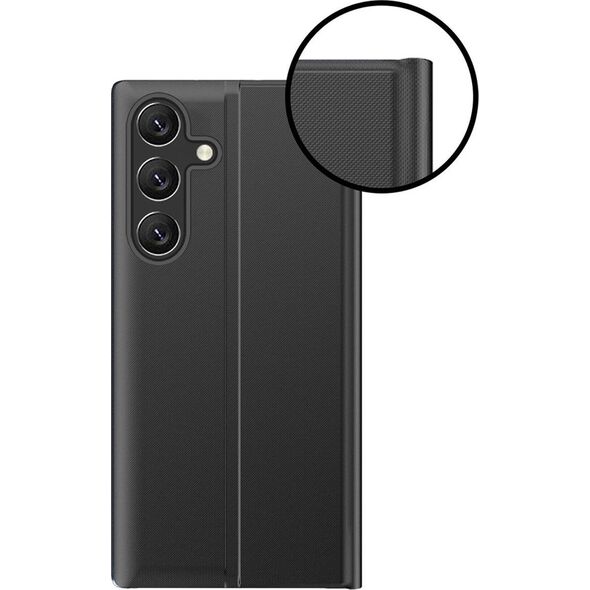 Hurtel New Sleep Case etui do Xiaomi Redmi 11A / Poco C55 / Redmi 12C pokrowiec z klapką podstawka czarne 12895010 9145576275856