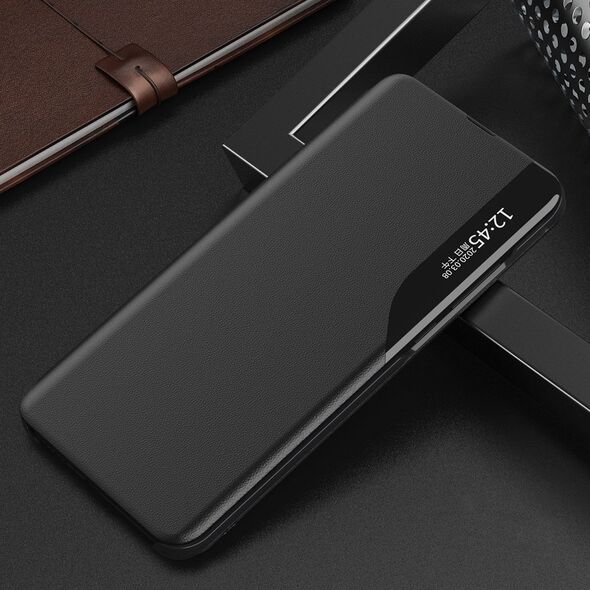 Hurtel Eco Leather View Case etui do Samsung Galaxy A24 4G z klapką podstawka niebieskie 12895024 9145576275726