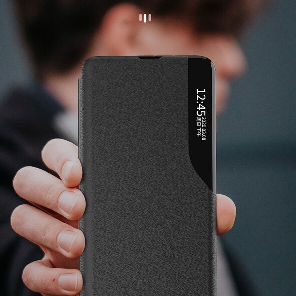 Hurtel Eco Leather View Case etui do Xiaomi 13 Lite z klapką podstawka czarne 12895025 9145576275733