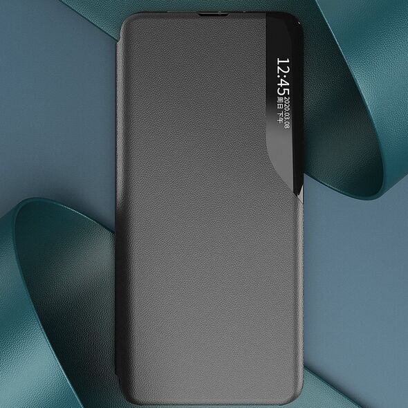 Hurtel Eco Leather View Case etui do Samsung Galaxy A24 4G z klapką podstawka czarne 12895026 9145576275719