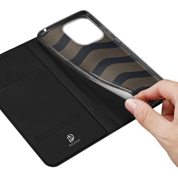 Dux Ducis Dux Ducis Skin Pro etui do Xiaomi Redmi 11A / Poco C55 / Redmi 12C pokrowiec z klapką portfel na kartę podstawka czarne 12895049 6934913030844