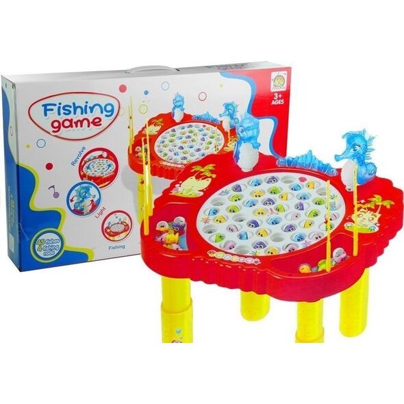 LeanToys Gra Zręcznościowa Łowienie Rybek Świeci Czerwona 12896883 5905515350310
