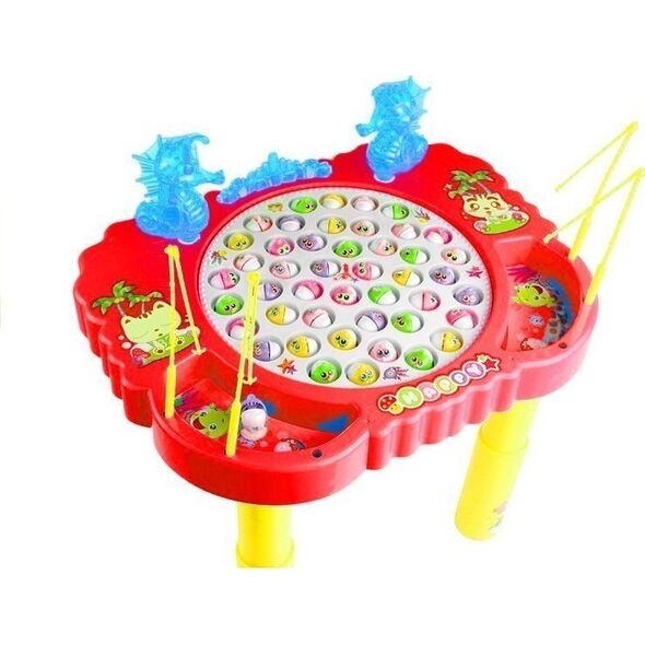 LeanToys Gra Zręcznościowa Łowienie Rybek Świeci Czerwona 12896883 5905515350310