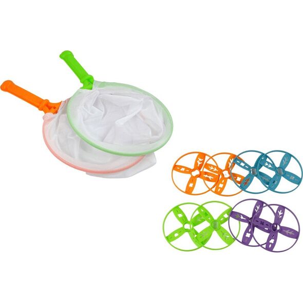 LeanToys Gra Zręcznościowa Złap Frisbee Kaczuszka Katapulta Niebieska 12897060 5905515350792