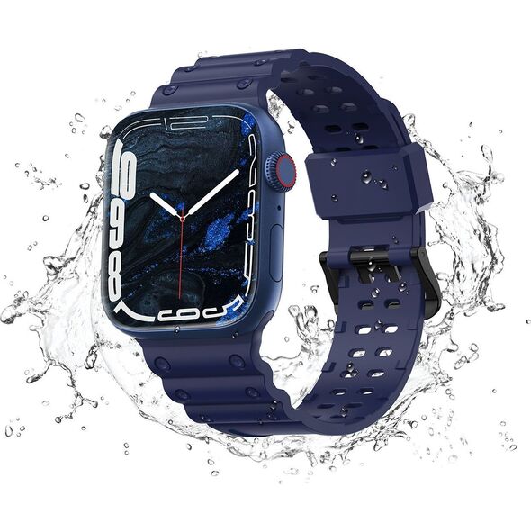 Hurtel Strap Triple Protection pasek Apple Watch SE, 8, 7, 6, 5, 4, 3, 2, 1 (41, 40, 38 mm) opaska bransoleta granatowy 12898164 9145576276129